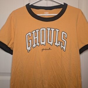 Victoria's Secret Pink Ghouls Glow In The Dark Halloween Campus Tee - Medium